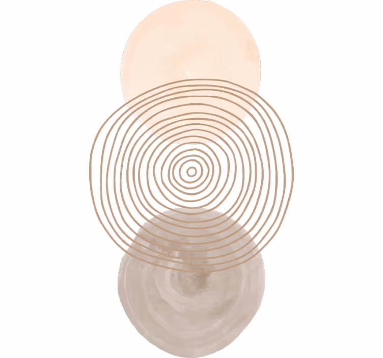 Abstract circles and lines bedroom roller blind - TenStickers