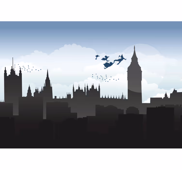 Children room roller blind kid's london design - TenStickers