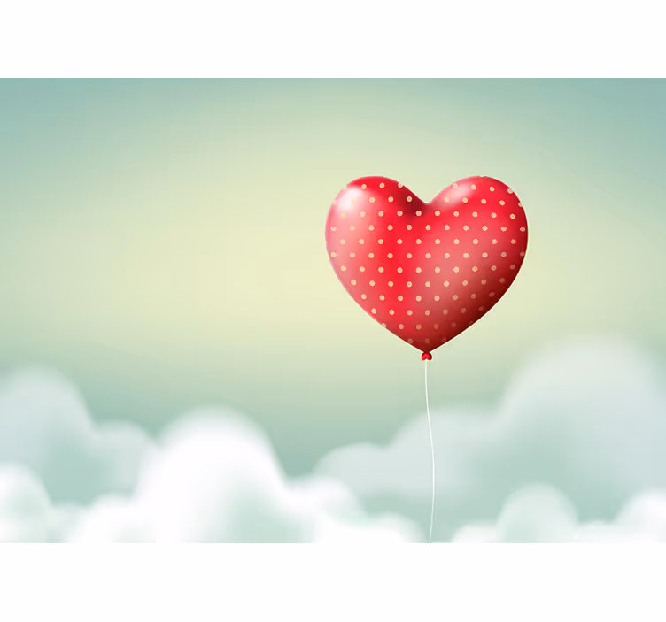 Children room roller blind love red cute balloon - TenStickers