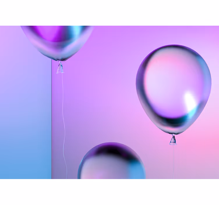 Children room roller blind with gradient balloon design - TenStickers