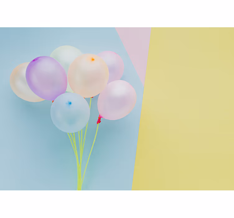 Children room roller blind modern frame with balloons - TenStickers