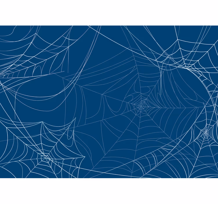 Children room roller blind blue halloween cobweb - TenStickers