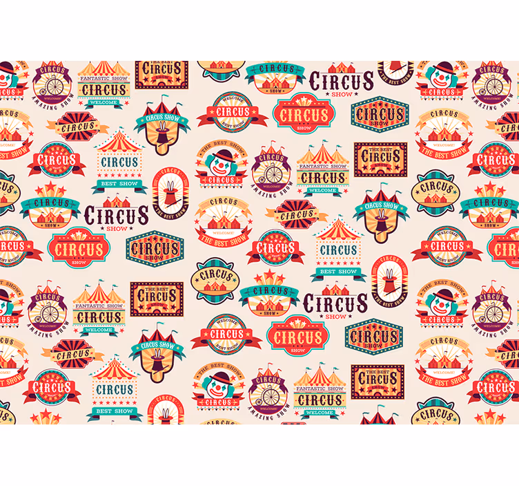 Children room roller blind circus ticket design - TenStickers