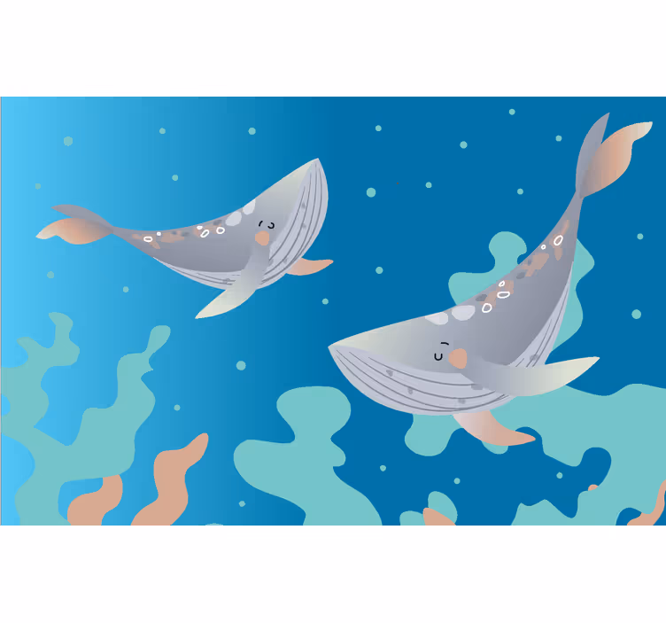 Children room roller blind ocean creatures design - TenStickers
