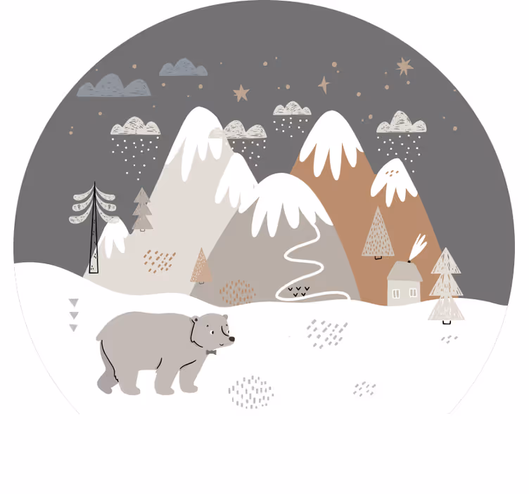 Children room roller blind wild animals nordic design - TenStickers
