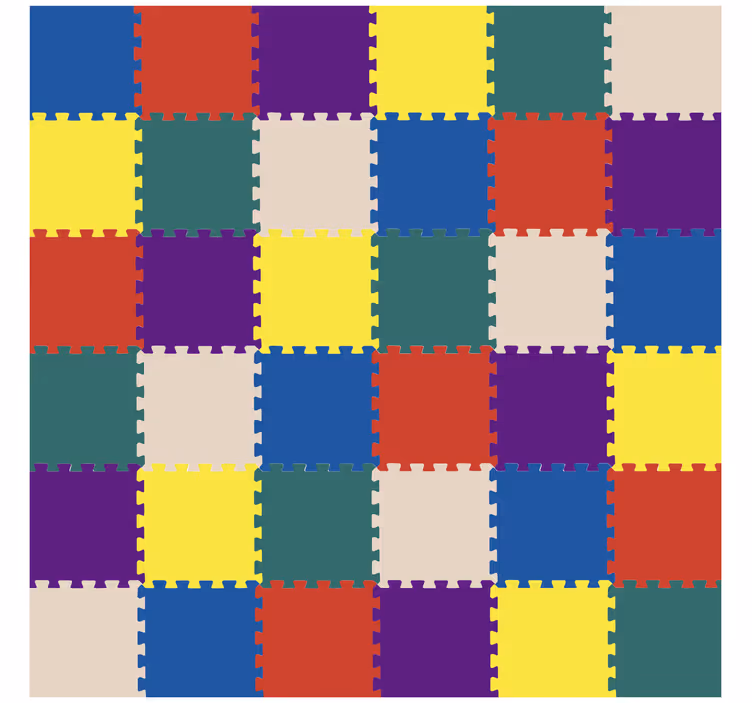 Children room roller blind colorful squares - TenStickers