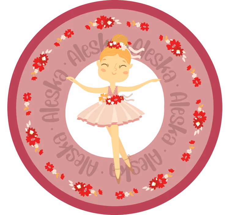Funny ballerina princess children room roller blind - TenStickers
