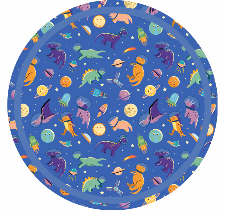 Children room roller blind with space dinosaurs pattern - TenStickers