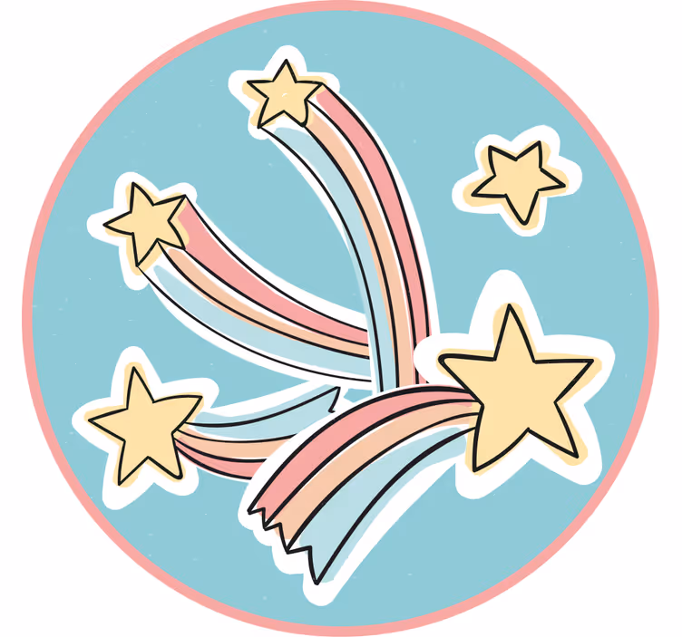 Children room roller blind a shooting rainbow star - TenStickers
