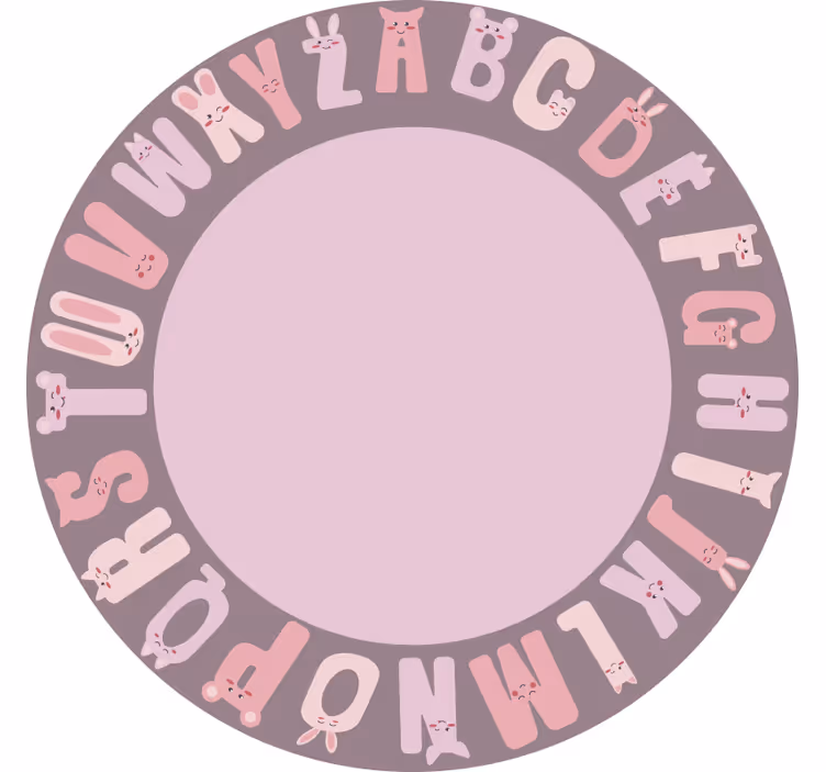 Children room roller blind round alphabet - TenStickers