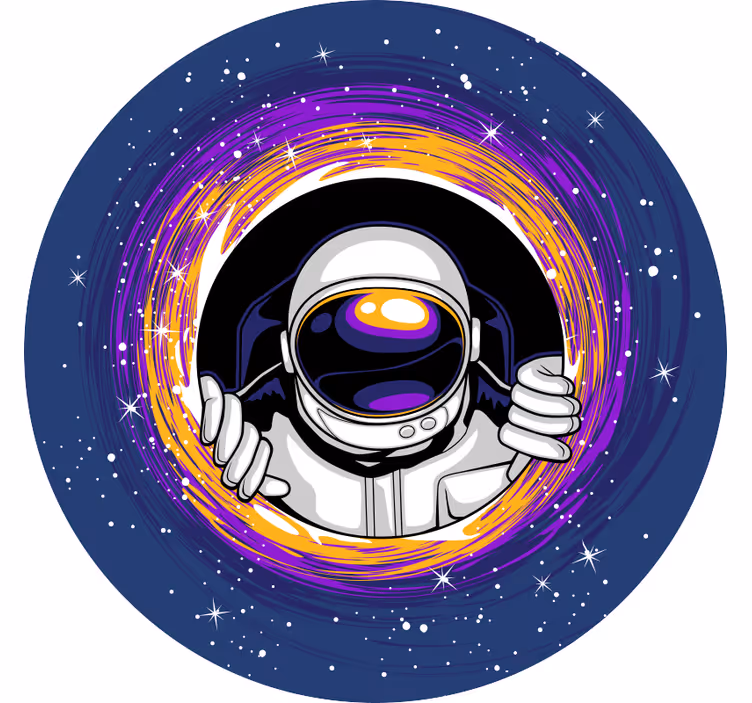 Children room roller blind astronaut in space - TenStickers