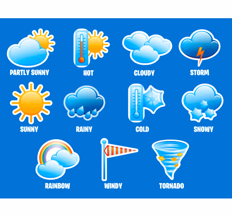 Kids weather children room roller blind - TenStickers