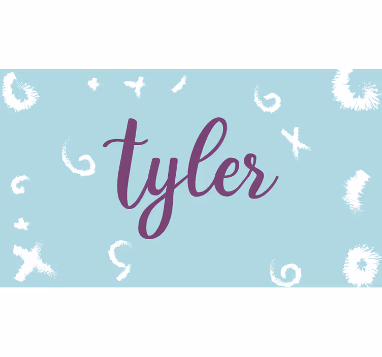 Children room roller blind with doodled name - TenStickers