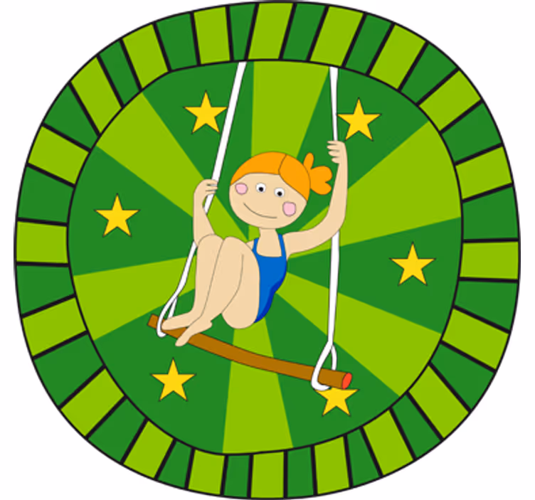Children room roller blind berta at the circus - TenStickers