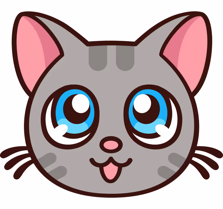 Children room roller blind cute anime cat - TenStickers