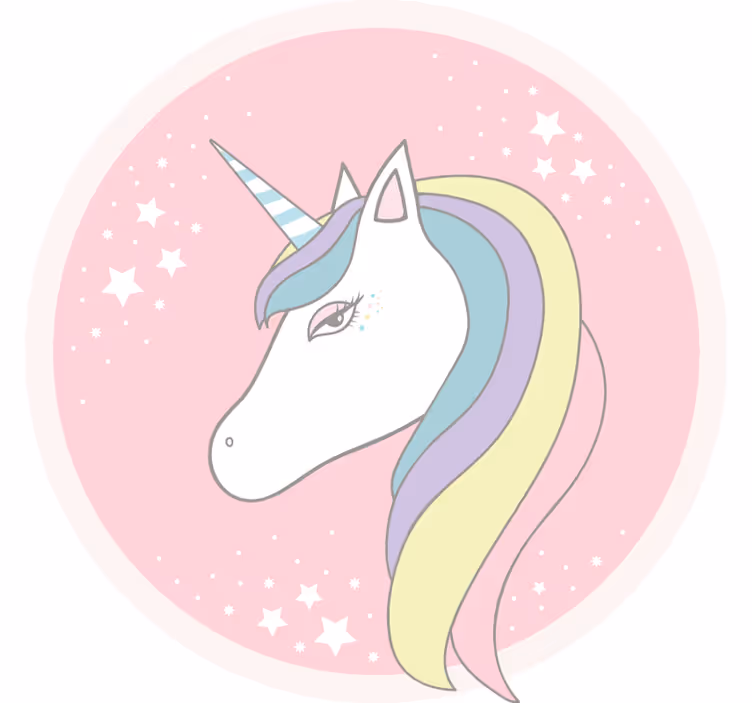 Children room roller blind fabulous cartoon unicorn - TenStickers