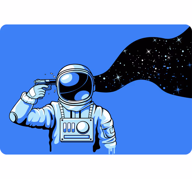 Children room roller blind astronauts on a mission - TenStickers
