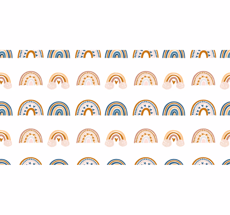 Children room roller blind hand drawn autumn rainbow - TenStickers