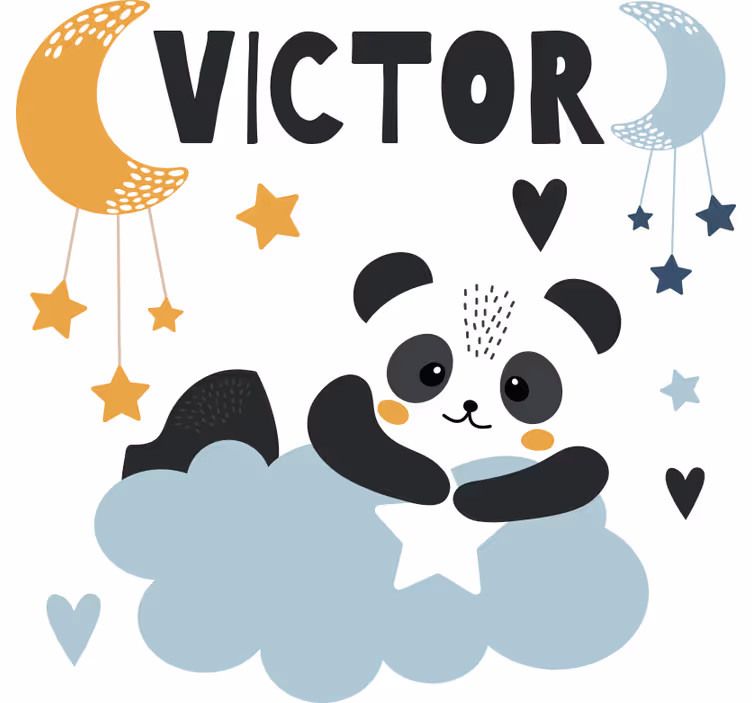 Children room roller blind stars bear on the moon - TenStickers