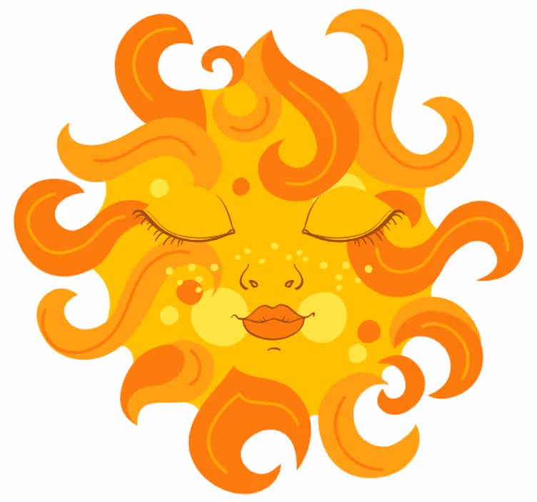 Children room roller blind sun goddess - TenStickers