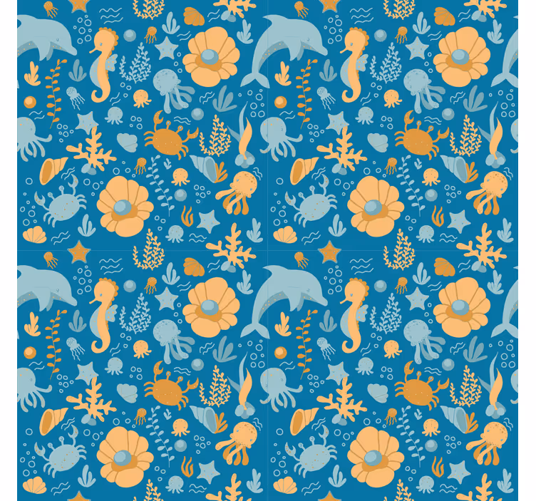 Sea cartoon children room roller blind - TenStickers