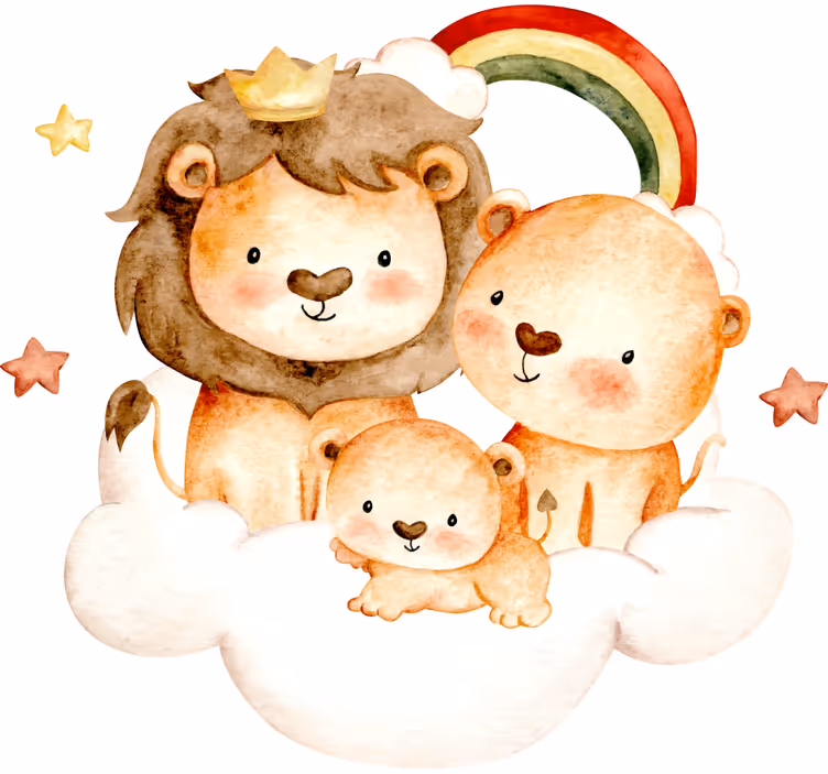 Children room roller blind baby animals stars clouds - TenStickers