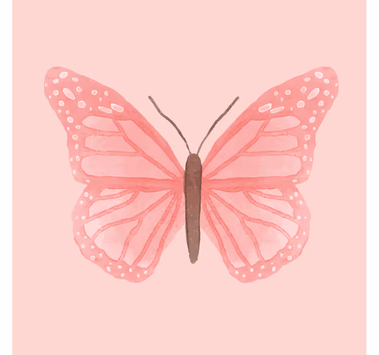 Children room roller blind pink butterfly tiles - TenStickers