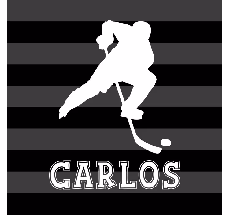 Children room roller blind personalised hockey design - TenStickers