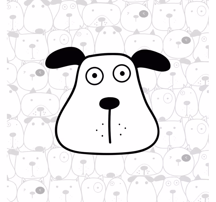 Children room roller blind with amazing dog pattern - TenStickers