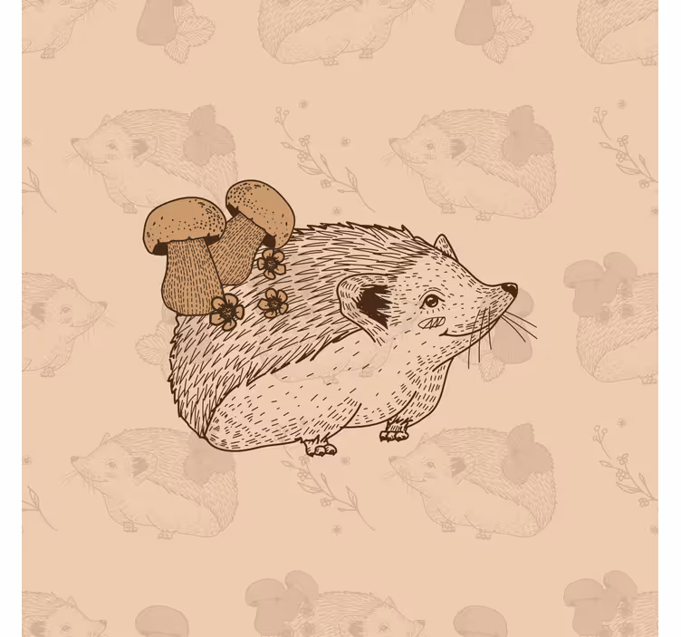 Children room roller blind cute baby hedgehog design - TenStickers