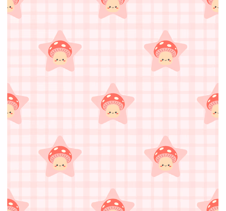 Children room roller blind cute pink mushroom pattern - TenStickers