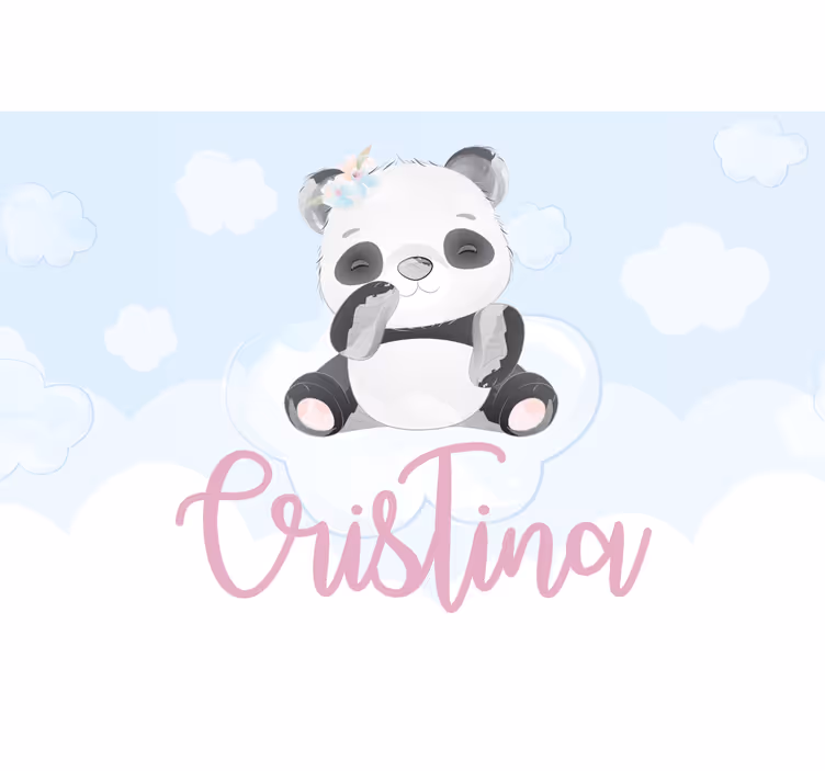 Children room roller blind cute panda for girl - TenStickers