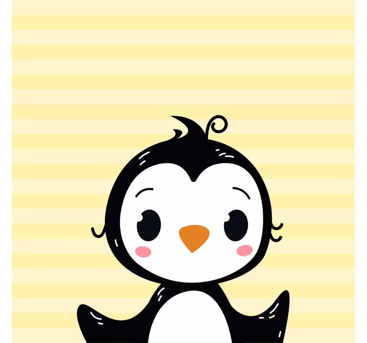Children room roller blind cute baby animal penguin - TenStickers