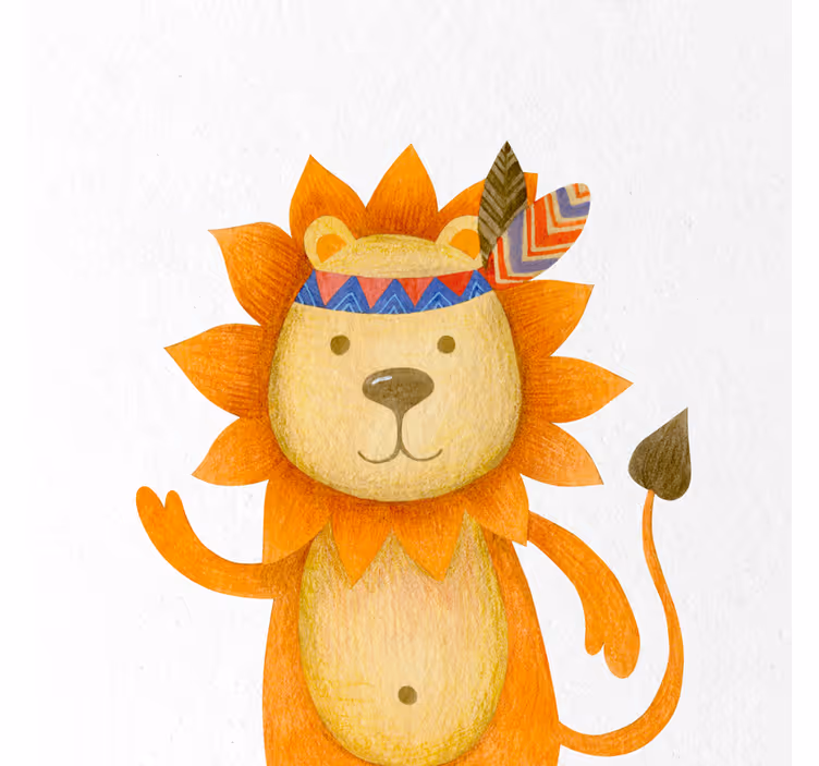 Children room roller blind cartoon lion design - TenStickers