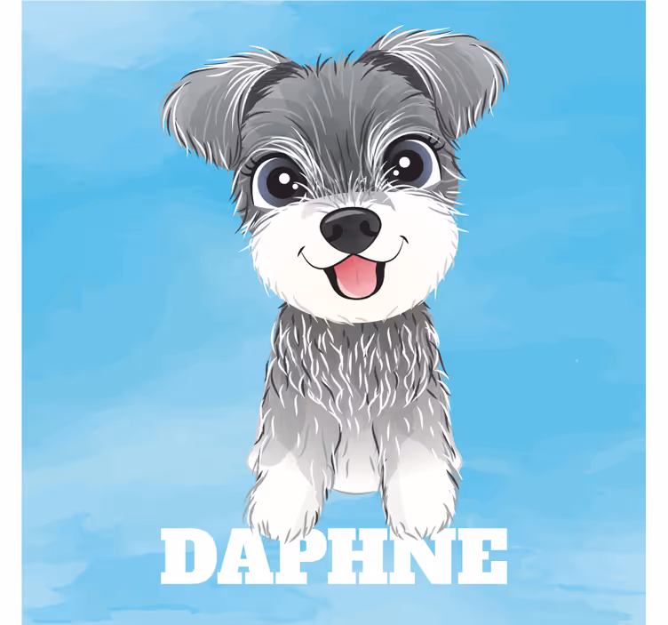 Children room roller blind with schnauzer design - TenStickers