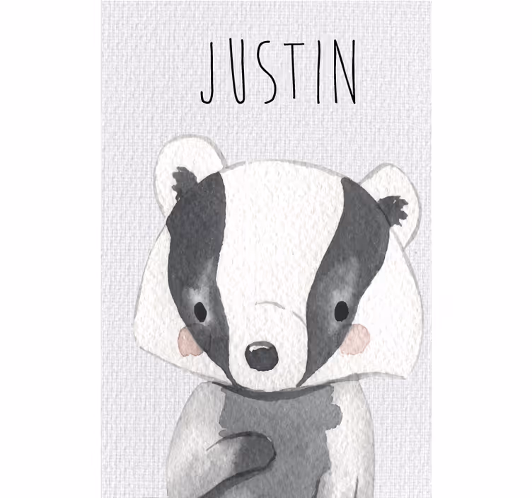 Children room roller blind raccoon forest animals - TenStickers
