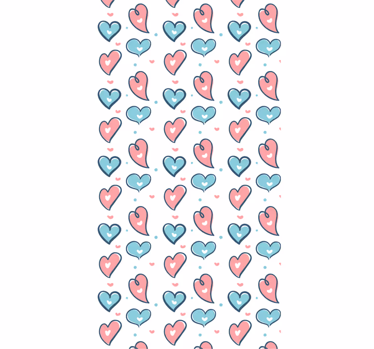 Children room roller blind heart pattern - TenStickers