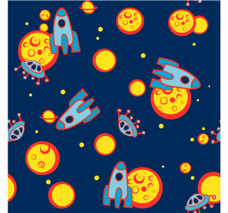 Children room roller blind cosmic vinyl piece - TenStickers