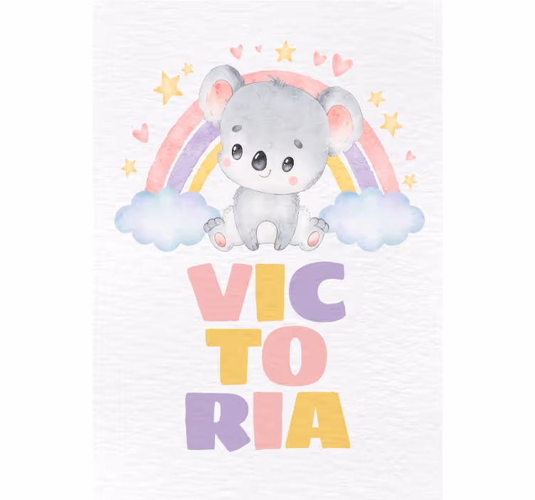 Children room roller blind with koala and rainbow - TenStickers