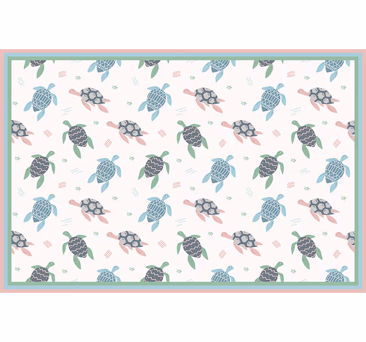 Children room roller blind soft color turtles - TenStickers