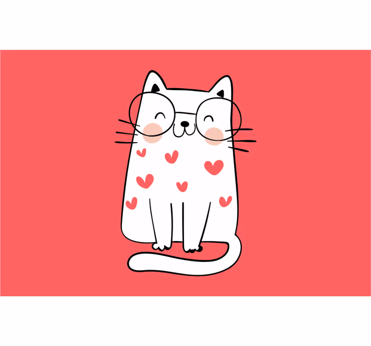 Children room roller blind with lovely smiling cat - TenStickers