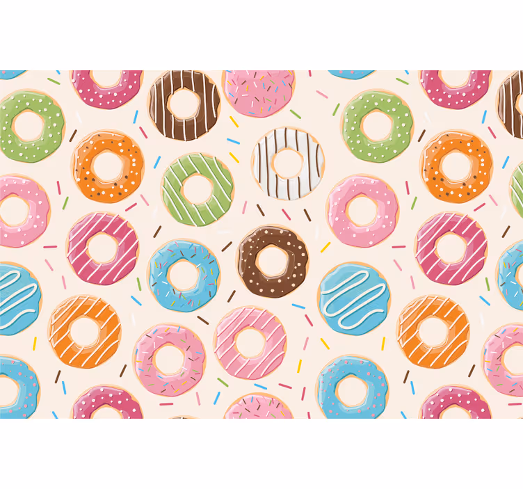 Children room roller blind with donuts design - TenStickers