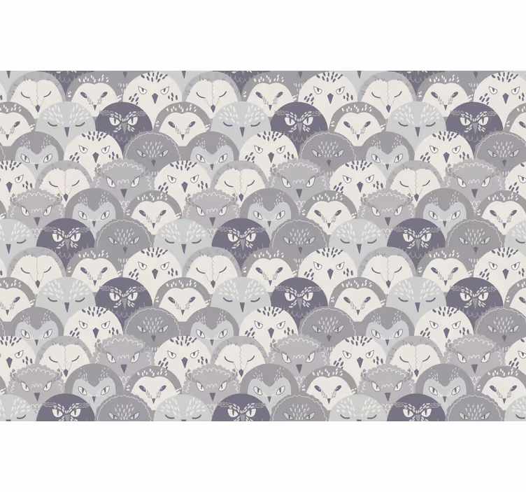 Children room roller blind gray owl on branches - TenStickers
