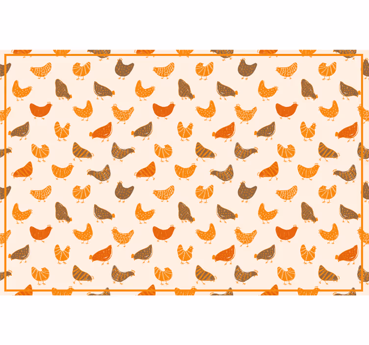 Children room roller blind with orange chick pattern - TenStickers