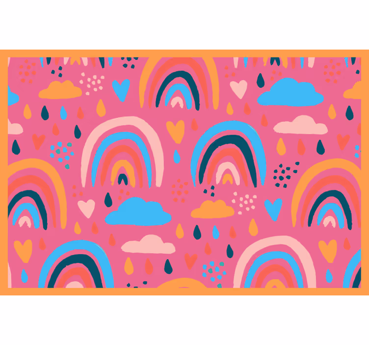 Children room roller blind with pink rainbow design - TenStickers