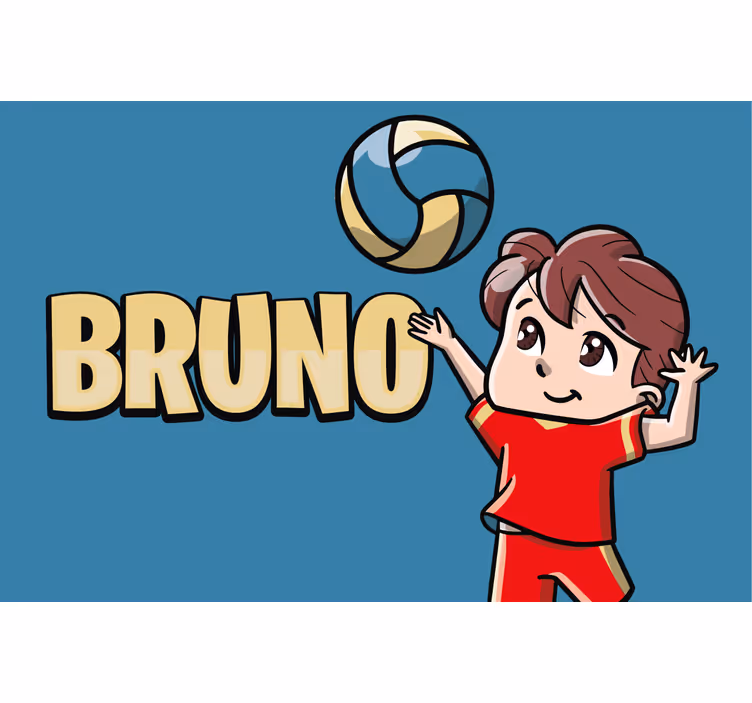Children room roller blind kid volleyball player - TenStickers