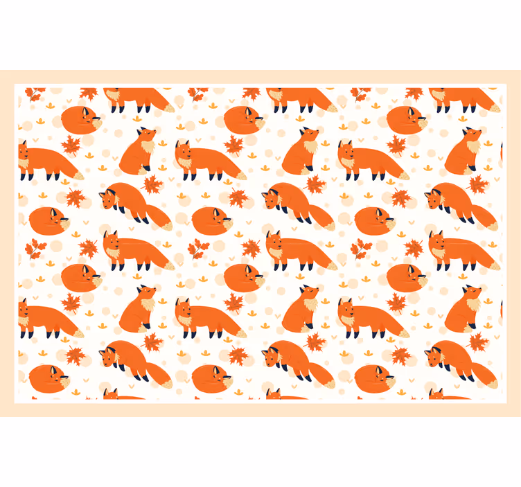 Children room roller blind beautiful foxes - TenStickers