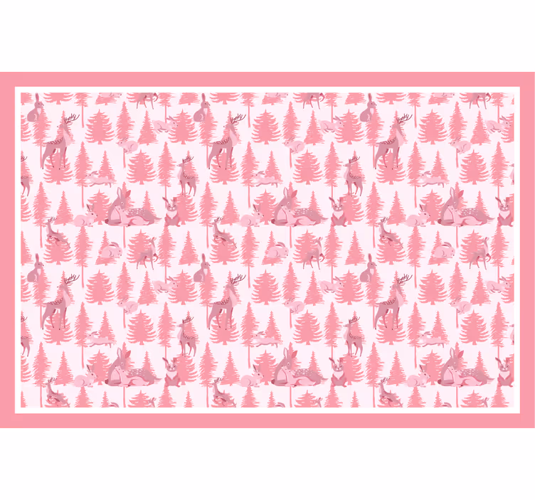 Children room roller blind with beautiful pink reindeer - TenStickers