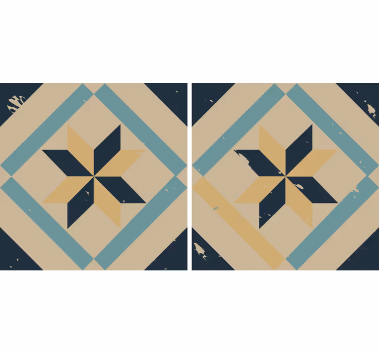 Kitchen roller blind with elegant cement tiles design - TenStickers