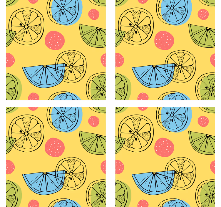 Kitchen roller blind citrus fruit tiles - TenStickers